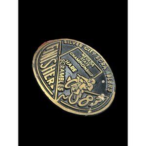 Dyna Buckle Provo Utah Solid Brass 1983 Motorcycle Club Belt Buckle Las Vegas